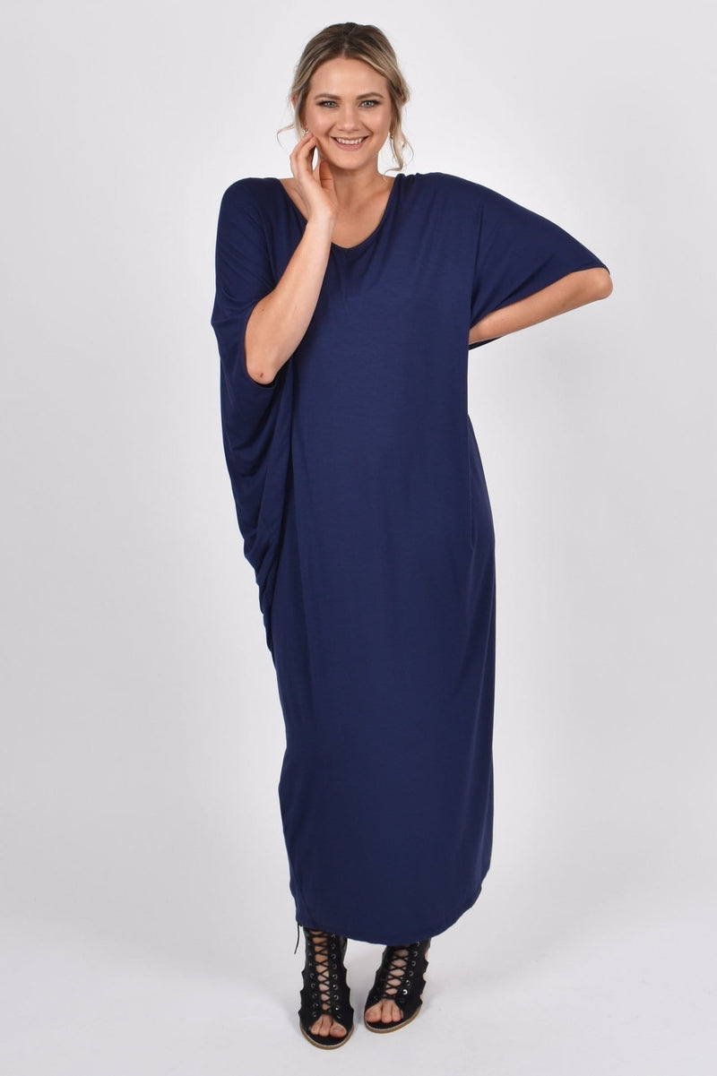 PQ Collection Maxi Miracle Dress - Navy | French Kiss
